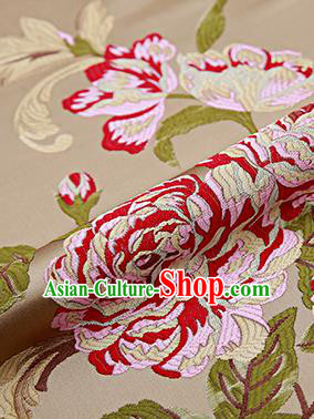 Chinese Traditional Flower Silk Fabric Brocade Embroidered Fabric Dress Material Chinese Traditional Flower Silk Fabric Brocade Embroidered Fabric Dress Material