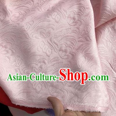 Asian Chinese Fabric Traditional Butterfly Pattern Design Pink Brocade Fabric Chinese Costume Silk Fabric Material