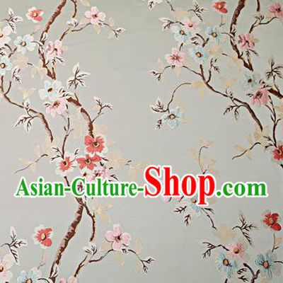 Chinese Traditional Light Blue Brocade Fabric Asian Pattern Design Satin Cushion Silk Fabric Material