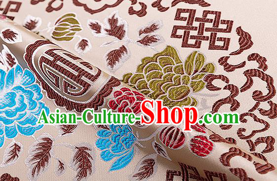 Chinese Traditional Flower Silk Fabric Brocade Embroidered Fabric Dress Material Chinese Traditional Flower Silk Fabric Brocade Embroidered Fabric Dress Material