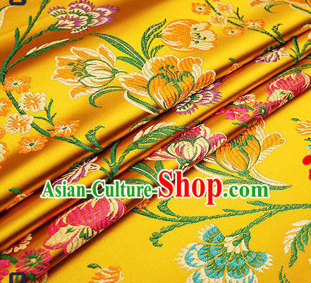 Chinese Traditional Flower Silk Fabric Brocade Embroidered Fabric Dress Material Chinese Traditional Flower Silk Fabric Brocade Embroidered Fabric Dress Material