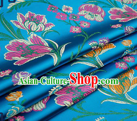 Chinese Traditional Flower Silk Fabric Brocade Embroidered Fabric Dress Material Chinese Traditional Flower Silk Fabric Brocade Embroidered Fabric Dress Material