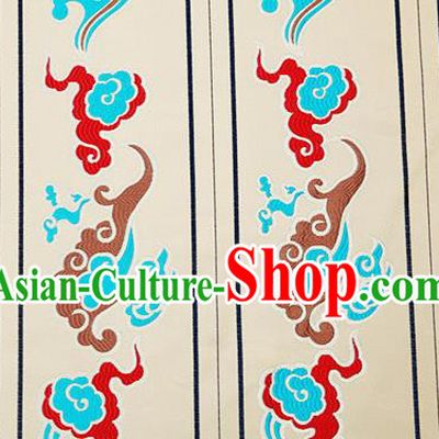 Chinese Traditional Brocade Drapery Classical Clouds Pattern Design Satin Cushion Silk Fabric Material