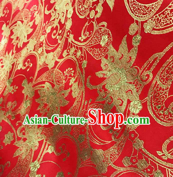 Chinese Traditional Flower Silk Fabric Brocade Embroidered Fabric Dress Material Chinese Traditional Flower Silk Fabric Brocade Embroidered Fabric Dress Material