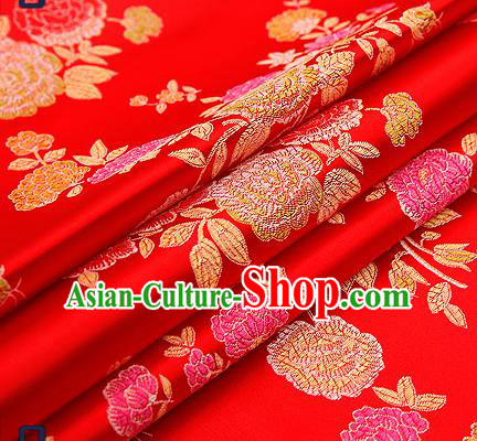 Chinese Traditional Flower Silk Fabric Brocade Embroidered Fabric Dress Material Chinese Traditional Flower Silk Fabric Brocade Embroidered Fabric Dress Material