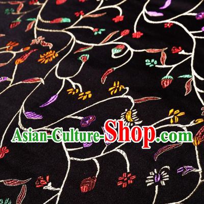 Traditional Chinese Beige Satin Brocade Drapery Classical Embroidery Peony Pattern Design Cushion Silk Fabric Material