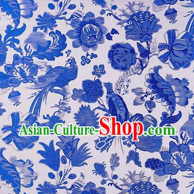 Chinese Traditional Cheongsam Fabric Nanjing Brocade Silk Material Classical Pattern Design Satin Drapery