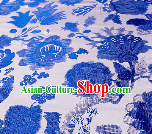 Chinese Traditional Flower Silk Fabric Brocade Embroidered Fabric Dress Material Chinese Traditional Flower Silk Fabric Brocade Embroidered Fabric Dress Material