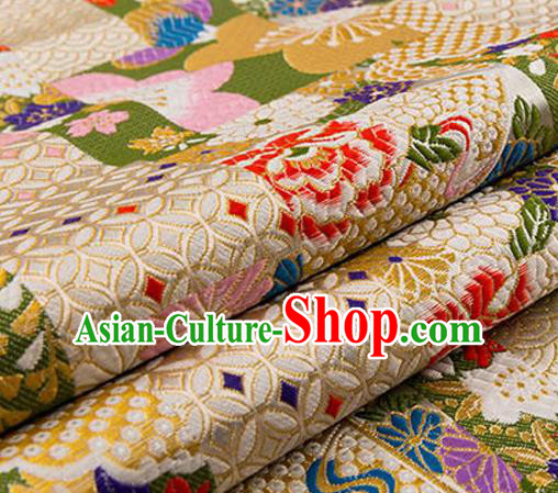 Chinese Traditional Flower Silk Fabric Brocade Embroidered Fabric Dress Material Chinese Traditional Flower Silk Fabric Brocade Embroidered Fabric Dress Material