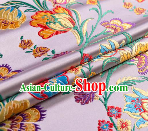 Chinese Traditional Flower Silk Fabric Brocade Embroidered Fabric Dress Material