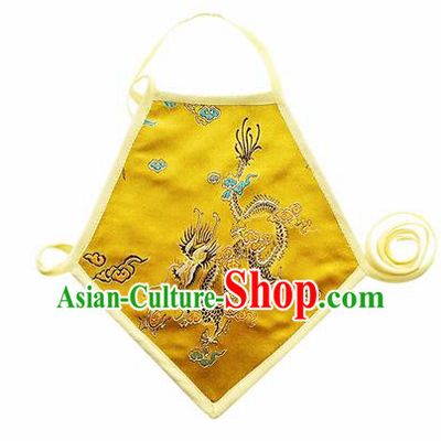 Chinese Classical Brocade Bellyband Traditional Baby Embroidered Dragon Silk Stomachers for Kids