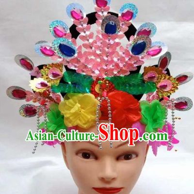 Chinese Traditional Folk Dance Yanko Dance Hair Accessories Peking Opera Diva Headwear for Women