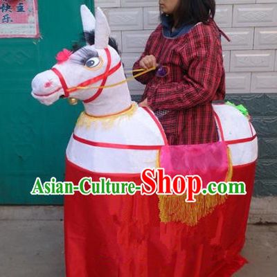 Chinese Traditional Folk Dance Yanko Dance Props White Donkey Land Boat