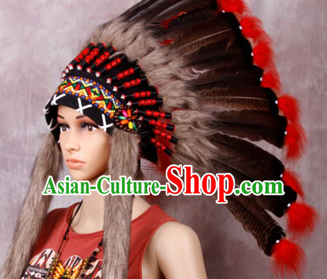 Top Performance Catwalks Headwear Halloween Cosplay Hair Accessories Feather Donald Hat