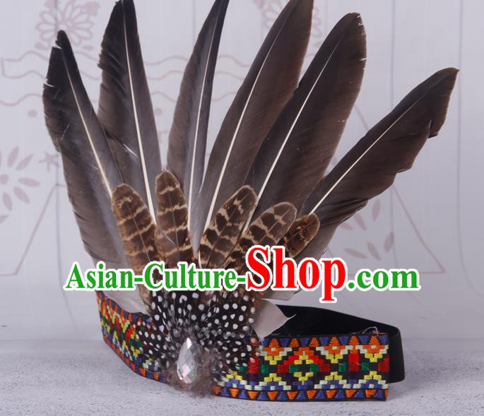 Top Performance Catwalks Headwear Halloween Cosplay Hair Accessories Feather Donald Hat Top Performance Catwalks Headwear Halloween Cosplay Hair Accessories Feather Donald Hat