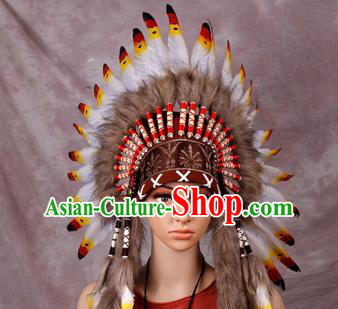 Top Performance Catwalks Headwear Halloween Cosplay Hair Accessories Feather Donald Hat Top Performance Catwalks Headwear Halloween Cosplay Hair Accessories Feather Donald Hat