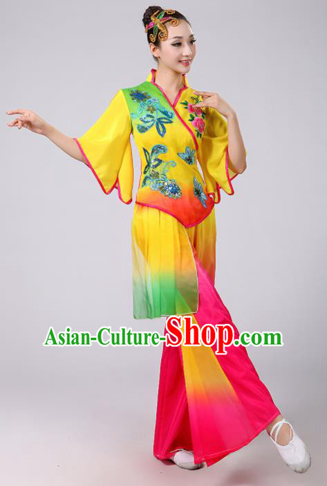 Traditional Chinese Fan Dance Folk Dance Costume Classical Yangko Dance Classical Dance Dress Traditional Chinese Fan Dance Folk Dance Costume Classical Yangko Dance Classical Dance Dress