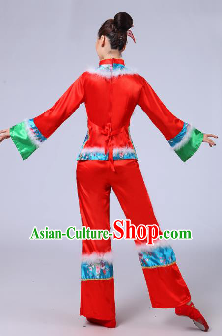 Traditional Chinese Fan Dance Folk Dance Costume Classical Yangko Dance Classical Dance Dress