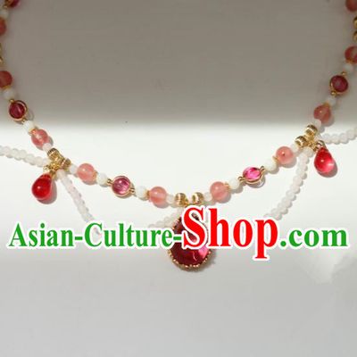 Traditional Chinese Handmade Necklace Ancient Palace Lady Necklet Accessories for Women
