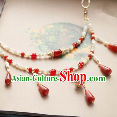 Traditional Chinese Handmade Necklace Ancient Agate Necklet Accessories for Women