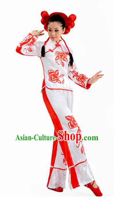 Traditional Chinese Fan Dance Folk Dance Costume Classical Yangko Dance Classical Dance Dress