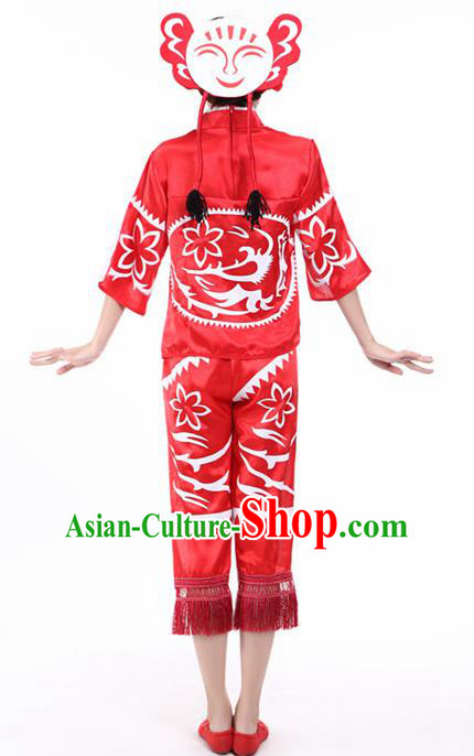 Traditional Chinese Fan Dance Folk Dance Costume Classical Yangko Dance Classical Dance Dress