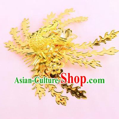 Chinese Traditional Handmade Hair Accessories Ancient Queen Phoenix Hair Comb Hairpins for Women