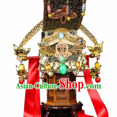 Chinese Traditional Handmade Hair Accessories Ancient Qin Dynasty Queen Hat Hairpins for Women
