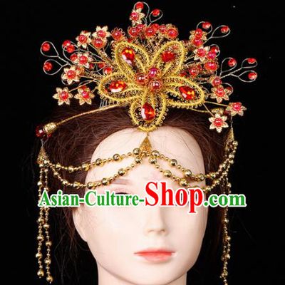 Chinese Traditional Handmade Hair Accessories Ancient Wedding Bride Hairpins for Women