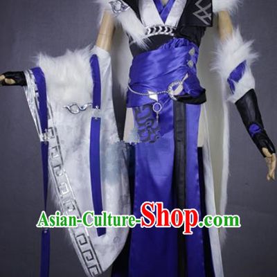 Asian Chinese Cosplay Blades Costumes Ancient Swordswoman Dress Clothing for Women