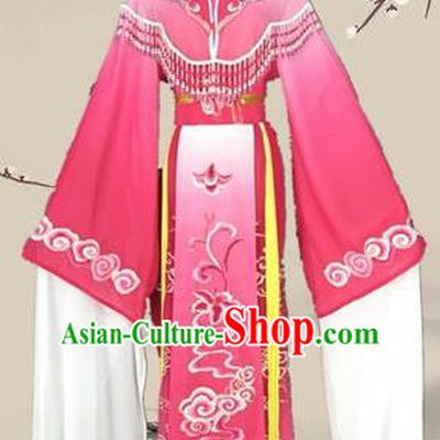 Chinese Traditional Peking Opera Diva Princess Costumes Ancient Beijing Opera Rosy Dress for Adults