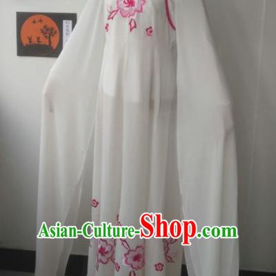 Chinese Traditional Peking Opera Princess Costumes Ancient Fairy Embroidered Rosy Flowers Dress for Adults