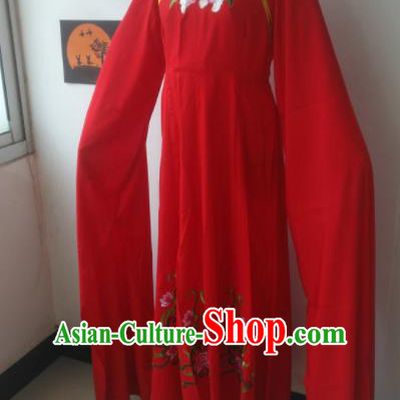Chinese Traditional Peking Opera Princess Costumes Ancient Fairy Embroidered Red Dress for Adults