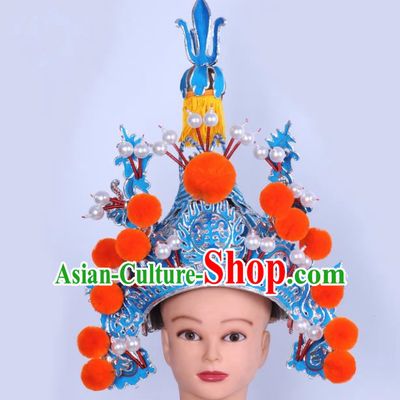 Chinese Traditional Peking Opera Marshal Hat Ancient General Helmet for Adults