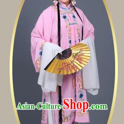 Chinese Traditional Beijing Opera Actress Costumes Ancient Nobility Lady Pink Dress for Adults