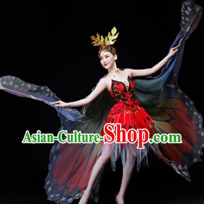 Professional Opening Dance Costume Stage Performance Butterfly Dance Dress for Women
