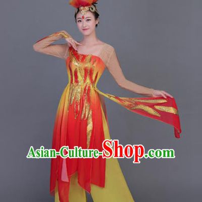 Chinese Traditional Folk Dance Costume Yangko Dance Dress for Women