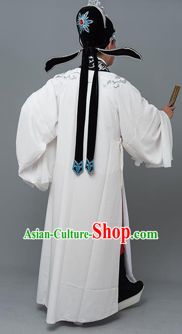 Traditional China Beijing Opera Costume Gifted Scholar Embroidered Robe and Hat Ancient Chinese Peking Opera Embroidery Clothing Traditional China Beijing Opera Costume Gifted Scholar Embroidered Robe and Hat Ancient Chinese Peking Opera Embroidery Clothing