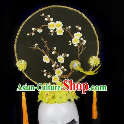 Handmade Halloween Plum Blossom Hair Accessories Chinese Stage Performance Hair Clasp Headdress for Women