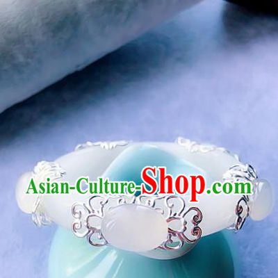 Top Grade Chinese Handmade Jewelry Accessories Jade Bracelet Traditional Bangle for Women