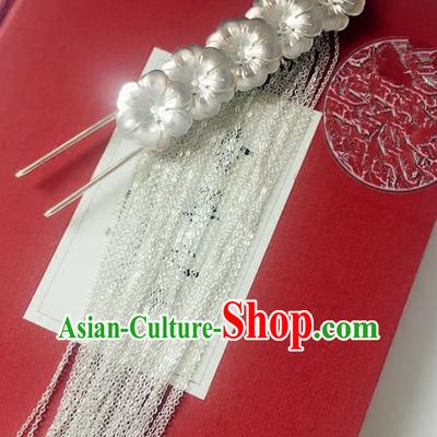 Handmade Chinese Ancient Princess Hair Accessories Hanfu Tassel Hairpins for Women