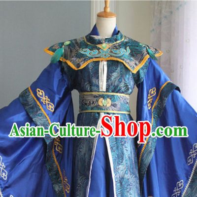 Ancient Chinese Super Hero Peacock Emperor Costume for Men