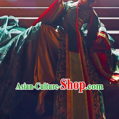 Chinese Traditional Imperial Consort Hanfu Dress Ancient Qin Dynasty Goddess Embroidered Costumes for Women