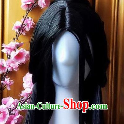 Chinese Ancient Peri Hanfu Wigs Sheath Hair Accessories Traditional Princess Chignon for Women