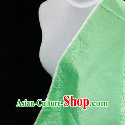 Asian Chinese Traditional Tang Suit Fabric Green Satin Brocade Silk Material Classical Pattern Design Drapery