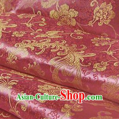 Asian Chinese Traditional Tang Suit Fabric Satin Brocade Silk Material Classical Pattern Design Drapery