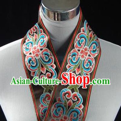 Traditional Chinese Handmade Brocade Belts Ancient Olive Green Brocade Embroidered Lace Trimmings Accessories
