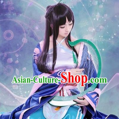 Chinese Traditional Cosplay Princess Costumes Ancient Peri Silk Hanfu Dress for Women