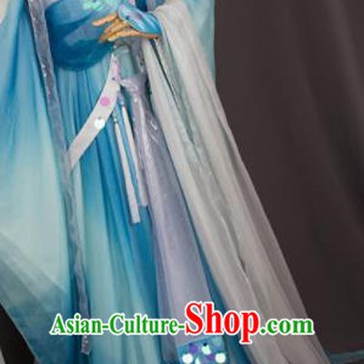 Chinese Traditional Cosplay Swordswoman Costumes Ancient Peri Hanfu Dress for Women