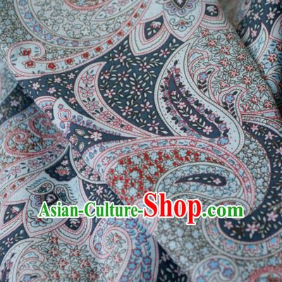 Asian Japanese Traditional Kimono Brocade Fabric Silk Material Classical Pattern Design Drapery